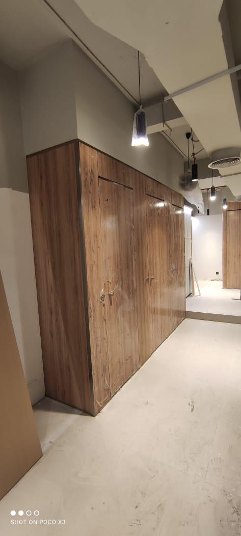 Rustic Wood Partition Wall